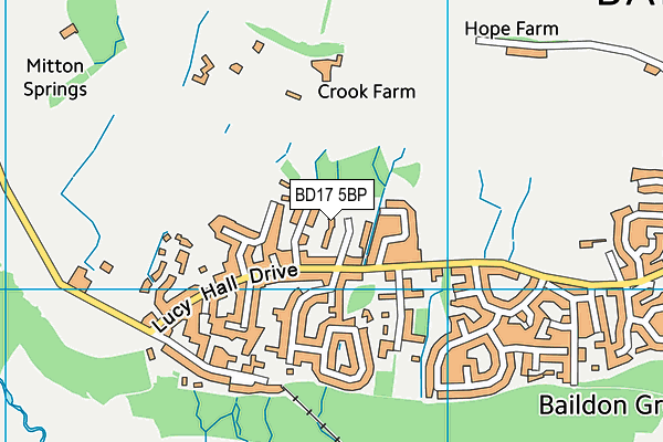 BD17 5BP map - OS VectorMap District (Ordnance Survey)