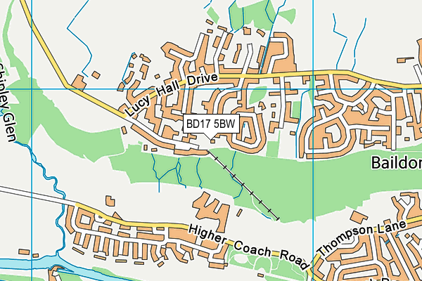 BD17 5BW map - OS VectorMap District (Ordnance Survey)