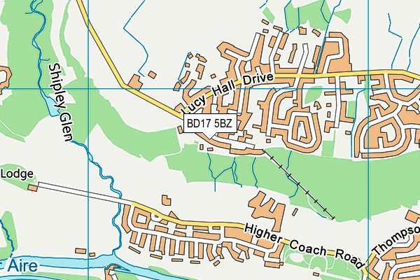 BD17 5BZ map - OS VectorMap District (Ordnance Survey)