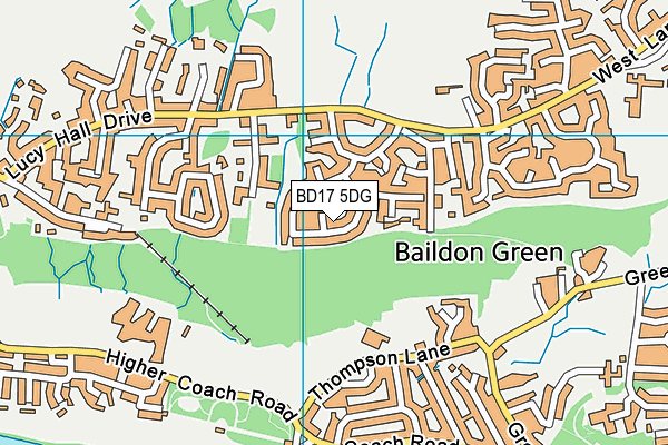 BD17 5DG map - OS VectorMap District (Ordnance Survey)