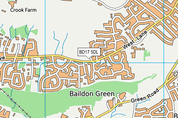 BD17 5DL map - OS VectorMap District (Ordnance Survey)