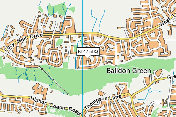 BD17 5DQ map - OS VectorMap District (Ordnance Survey)