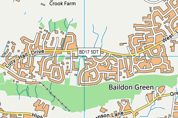 BD17 5DT map - OS VectorMap District (Ordnance Survey)
