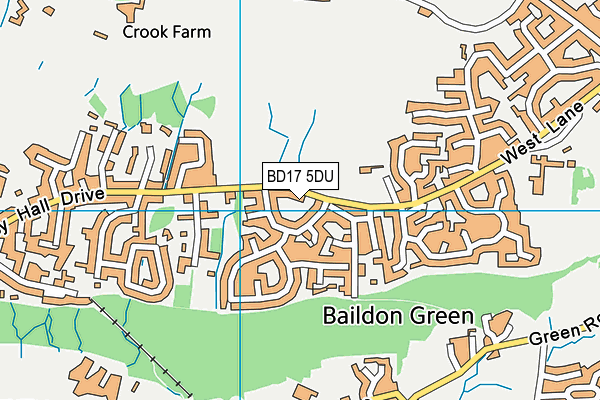 BD17 5DU map - OS VectorMap District (Ordnance Survey)