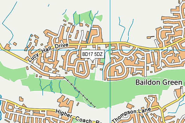 BD17 5DZ map - OS VectorMap District (Ordnance Survey)