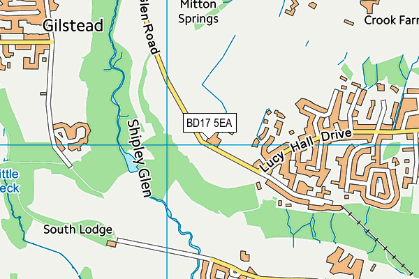 BD17 5EA map - OS VectorMap District (Ordnance Survey)