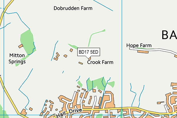 BD17 5ED map - OS VectorMap District (Ordnance Survey)