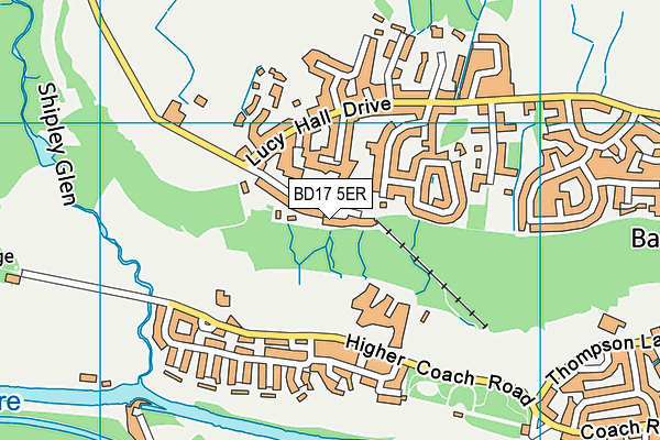 BD17 5ER map - OS VectorMap District (Ordnance Survey)