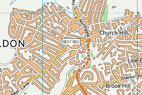 BD17 5EU map - OS VectorMap District (Ordnance Survey)