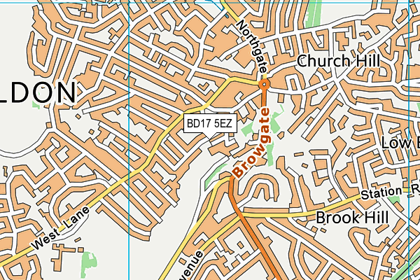 BD17 5EZ map - OS VectorMap District (Ordnance Survey)