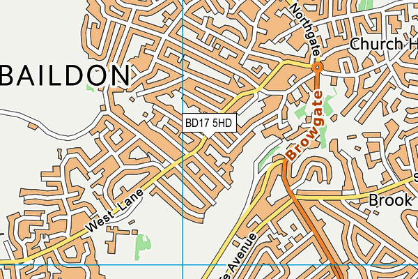 BD17 5HD map - OS VectorMap District (Ordnance Survey)