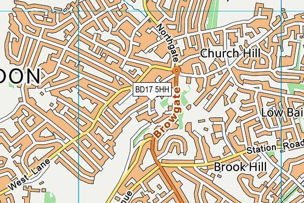 BD17 5HH map - OS VectorMap District (Ordnance Survey)