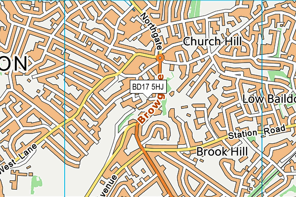 BD17 5HJ map - OS VectorMap District (Ordnance Survey)