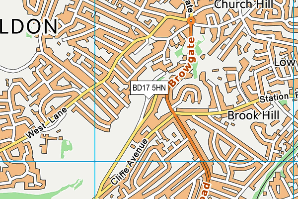 BD17 5HN map - OS VectorMap District (Ordnance Survey)