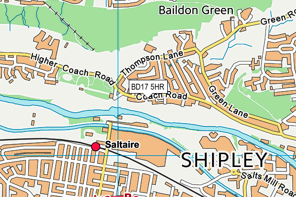 BD17 5HR map - OS VectorMap District (Ordnance Survey)