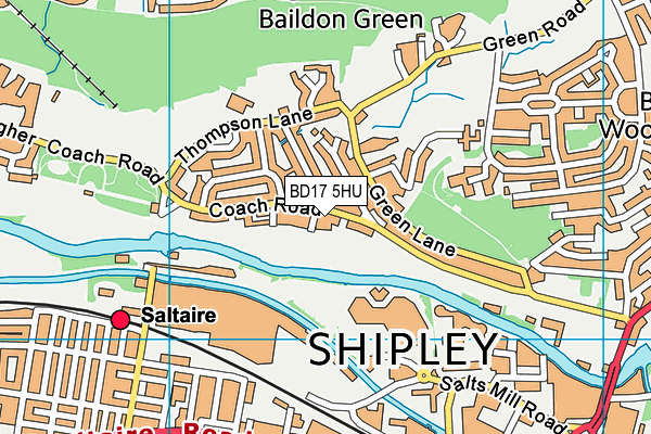 BD17 5HU map - OS VectorMap District (Ordnance Survey)