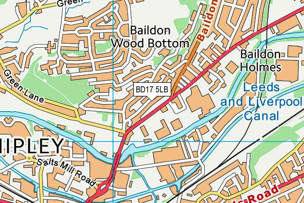 BD17 5LB map - OS VectorMap District (Ordnance Survey)