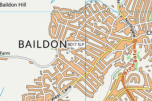 BD17 5LP map - OS VectorMap District (Ordnance Survey)