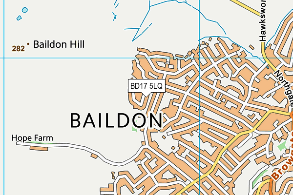 BD17 5LQ map - OS VectorMap District (Ordnance Survey)