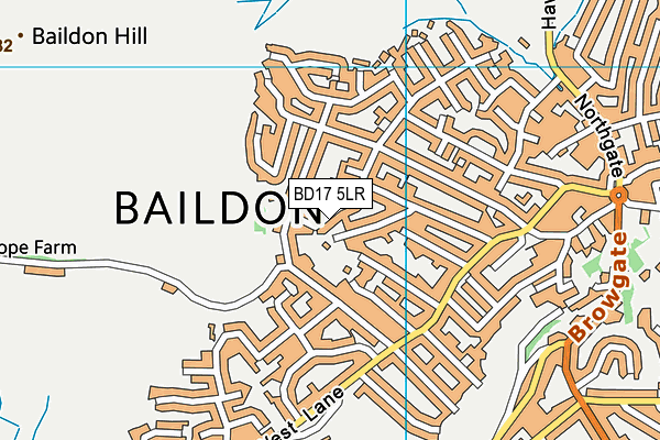 BD17 5LR map - OS VectorMap District (Ordnance Survey)