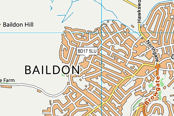 BD17 5LU map - OS VectorMap District (Ordnance Survey)