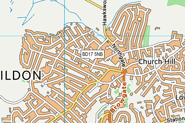 BD17 5NB map - OS VectorMap District (Ordnance Survey)