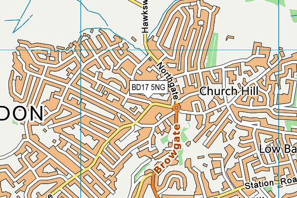 BD17 5NG map - OS VectorMap District (Ordnance Survey)