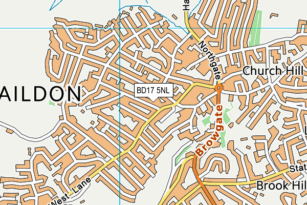 BD17 5NL map - OS VectorMap District (Ordnance Survey)