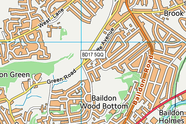 BD17 5QQ map - OS VectorMap District (Ordnance Survey)