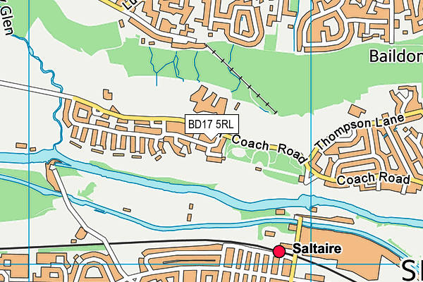 BD17 5RL map - OS VectorMap District (Ordnance Survey)