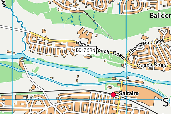 BD17 5RN map - OS VectorMap District (Ordnance Survey)