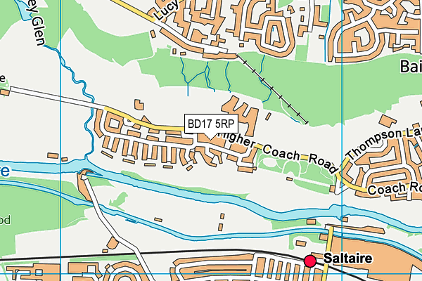 BD17 5RP map - OS VectorMap District (Ordnance Survey)