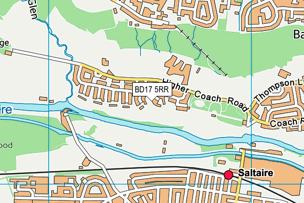 BD17 5RR map - OS VectorMap District (Ordnance Survey)