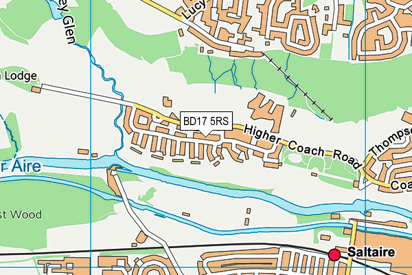 BD17 5RS map - OS VectorMap District (Ordnance Survey)