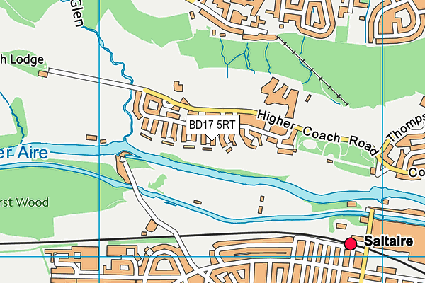 BD17 5RT map - OS VectorMap District (Ordnance Survey)