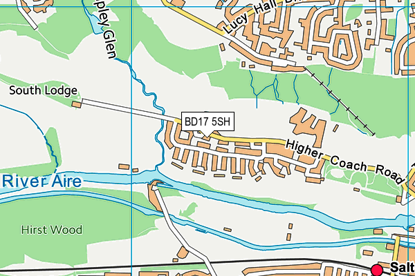 BD17 5SH map - OS VectorMap District (Ordnance Survey)