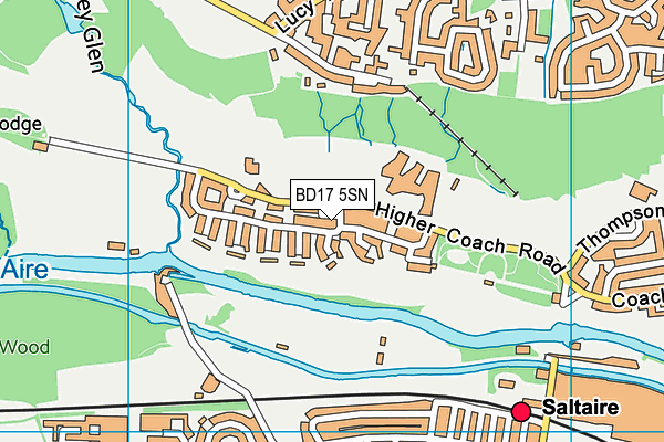 BD17 5SN map - OS VectorMap District (Ordnance Survey)