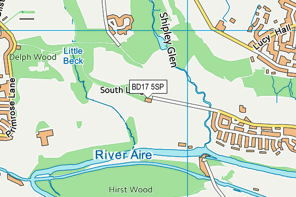 BD17 5SP map - OS VectorMap District (Ordnance Survey)