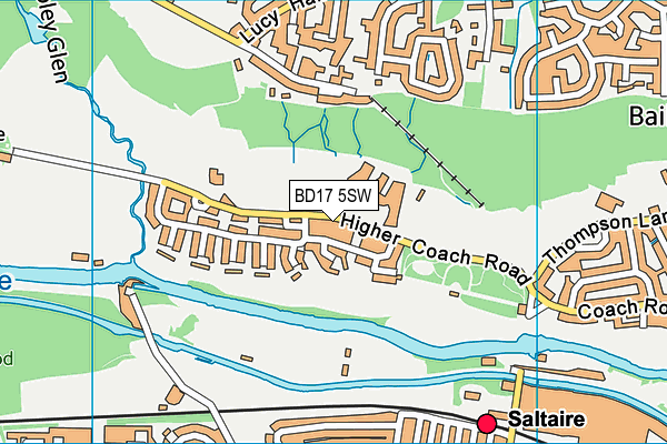 BD17 5SW map - OS VectorMap District (Ordnance Survey)