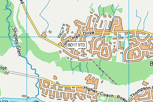 BD17 5TD map - OS VectorMap District (Ordnance Survey)
