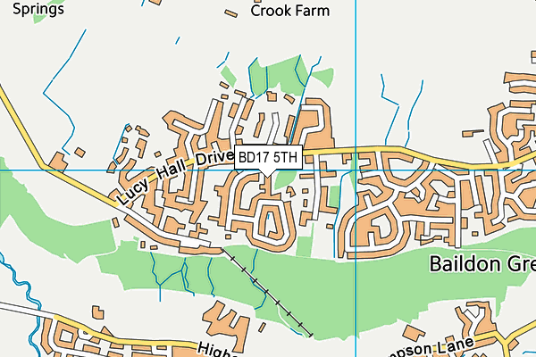 BD17 5TH map - OS VectorMap District (Ordnance Survey)