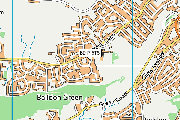 BD17 5TS map - OS VectorMap District (Ordnance Survey)