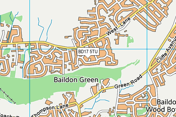 BD17 5TU map - OS VectorMap District (Ordnance Survey)