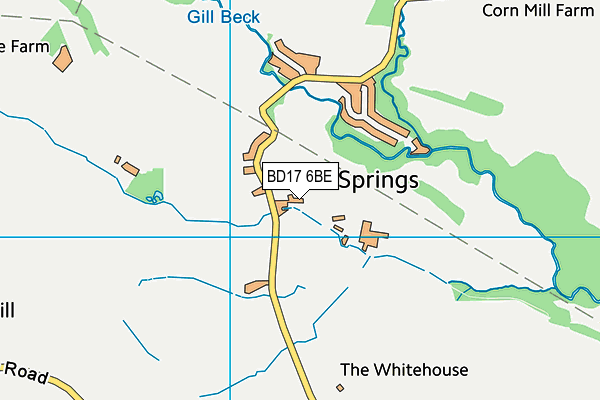 BD17 6BE map - OS VectorMap District (Ordnance Survey)