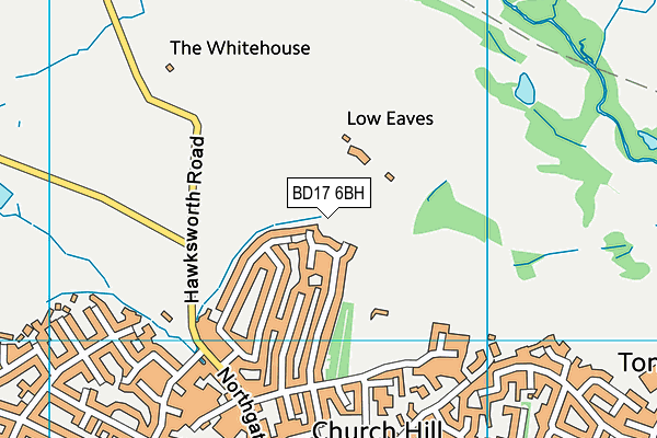 BD17 6BH map - OS VectorMap District (Ordnance Survey)