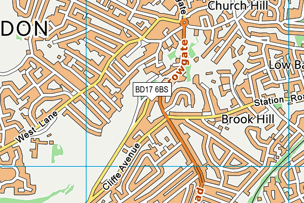 BD17 6BS map - OS VectorMap District (Ordnance Survey)