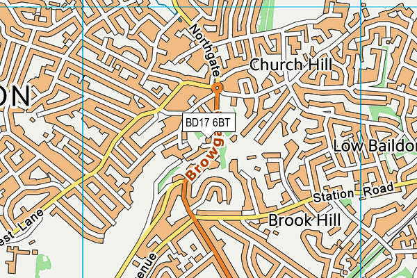 BD17 6BT map - OS VectorMap District (Ordnance Survey)