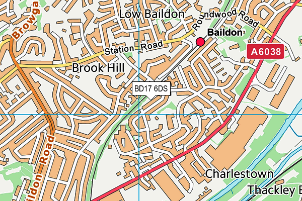 BD17 6DS map - OS VectorMap District (Ordnance Survey)