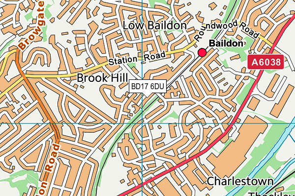 BD17 6DU map - OS VectorMap District (Ordnance Survey)