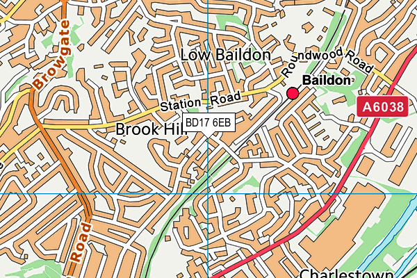 BD17 6EB map - OS VectorMap District (Ordnance Survey)
